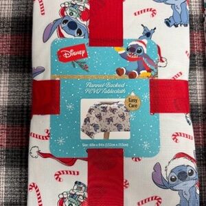 Disney Christmas Holiday Stitch Tablecloth 60x84” NWT